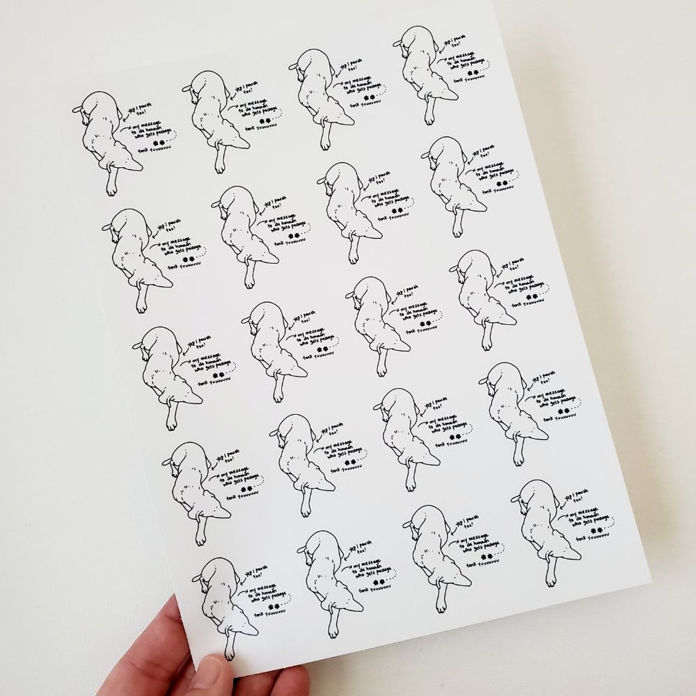 LB051 Dog Puppy Posh Helper Sticker [Price Firm] - Picture 3 of 10